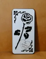 Róża w drewnie (czarna) - Dla kochanej Babci