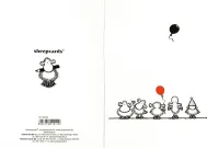 Karnet Sheepworld - Owieczki z czerwonym i czarnym balonem