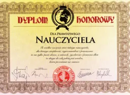 Dyplom honorowy Kukartka - Dla prawdziwego Nauczyciela