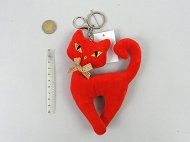 Brelok pluszowy - Kot (czerwony)