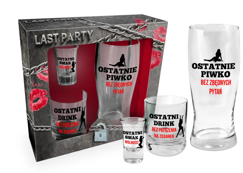 Zestaw - Niezbędnik kawalerski. Ostatnie piwko, ostatni drink, ostatni smak wolności.