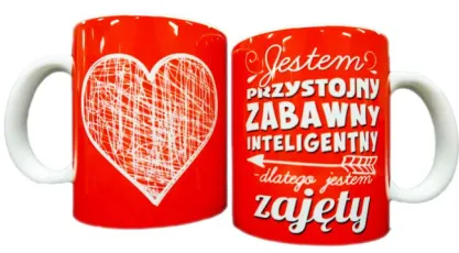 Kubek A - Przystojny zabawny inteligentny dlatego jestem zajęty
