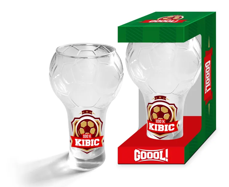 Szklanka w kształcie piłki - 100% Kibic
