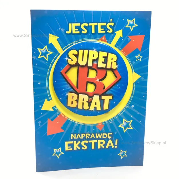 Karnet B6 z przypinką - Super Brat