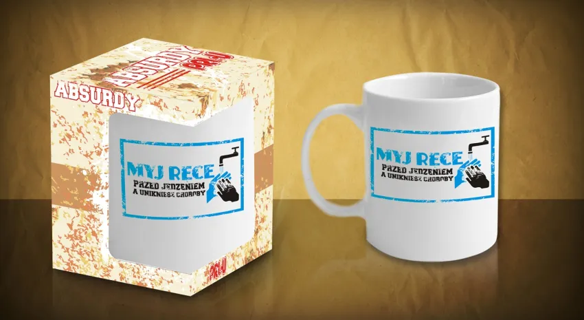 Kubek - Absurdy PRL-u - Myj ręce przed jedzeniem a unikniesz choroby
