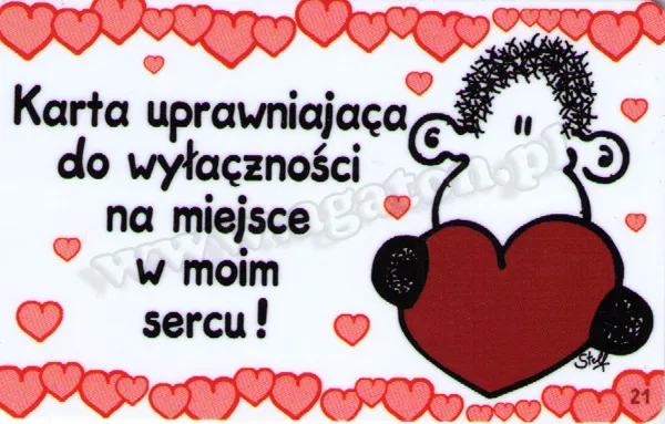 Karta Sheepworld - Uprawniająca do wyłączności na miejsce w moim sercu