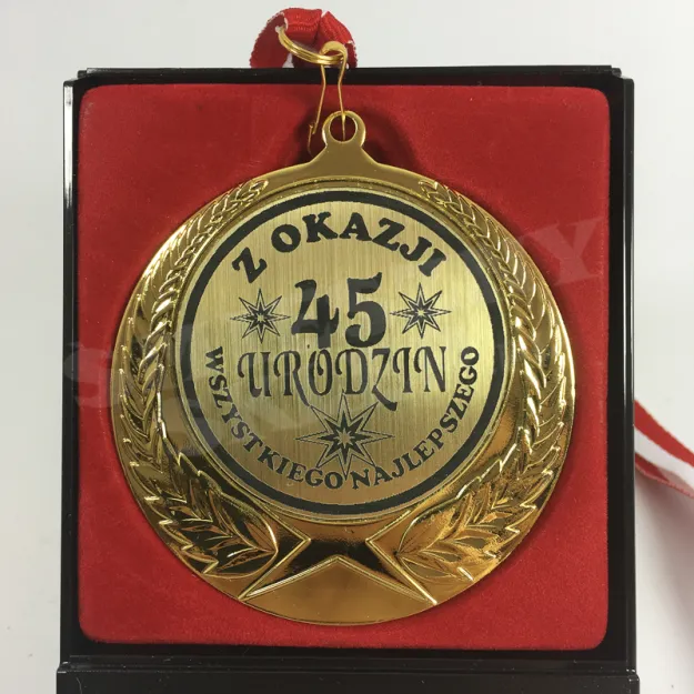 Medal w etui - Z okazji 45 urodzin - Wszystkiego najlepszego