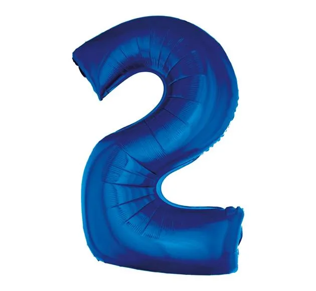 Balon foliowy - 2 niebieski (duży - 85 cm)