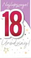 Karnet PM - Najlepszego18 urodziny (różowa)