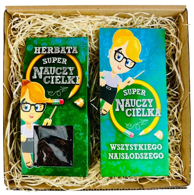 Zestaw - Czekolada + herbata - Super Nauczycielki