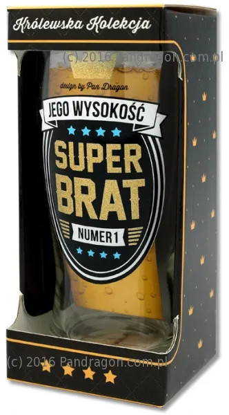 Szklanka Royal brokat - Jego wysokość super Brat