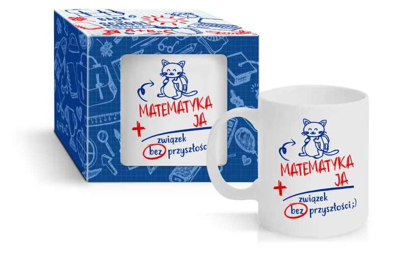 Kubek szkoła - Matematyka + Ja. Związek bez przyszłości ;)