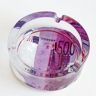 Popielniczka szklana - 500 euro