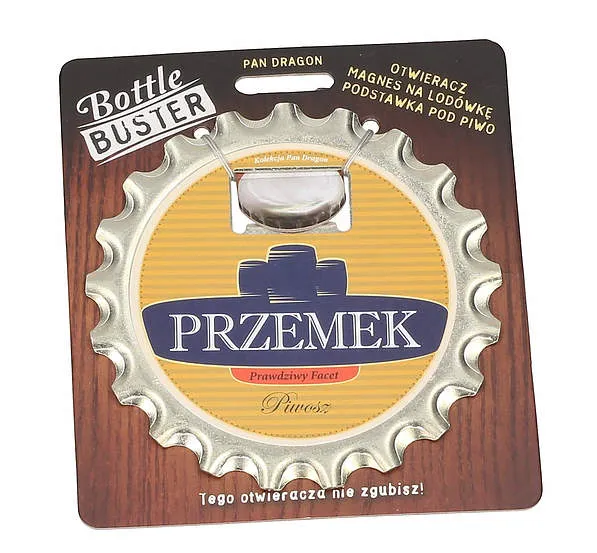 Otwieracz, podstawka, magnes 3w1 - Przemek - prawdziwy facet