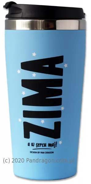 Kubek termiczny OJ - ZIMA, a w sercu Maj