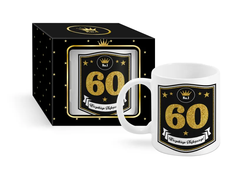 Kubek Boss Gold - 60 Wszystkiego najlepszego 