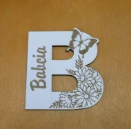 Magnesem literka B - Babcia (kwiaty)