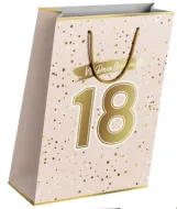 Torebka XL - W dniu urodzin 18 (różowa kropki)
