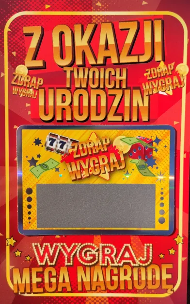 Karnet CZ + zdrapka - Z okazji Twoich urodzin, zdrap wygraj mega nagrodę