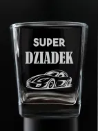Szklanka whisky grawerowana - Super Dziadek (auto)