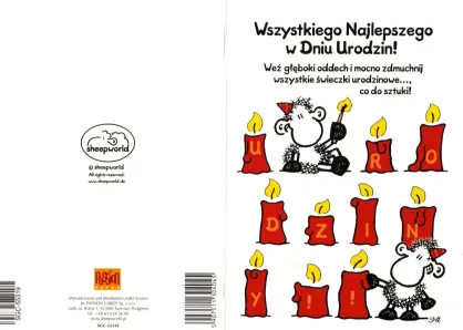 Karnet Sheepworld - Wszystkiego najlepszego w dniu urodzin!