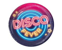 Talerzyki papierowe - Disco fever (6 sztuk)