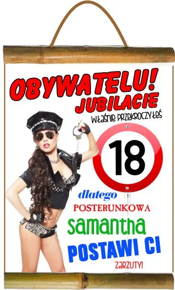 Dyplom z bambusem - 18 Obywatelu! Jubilacie właśnie przekroczyłeś 18
