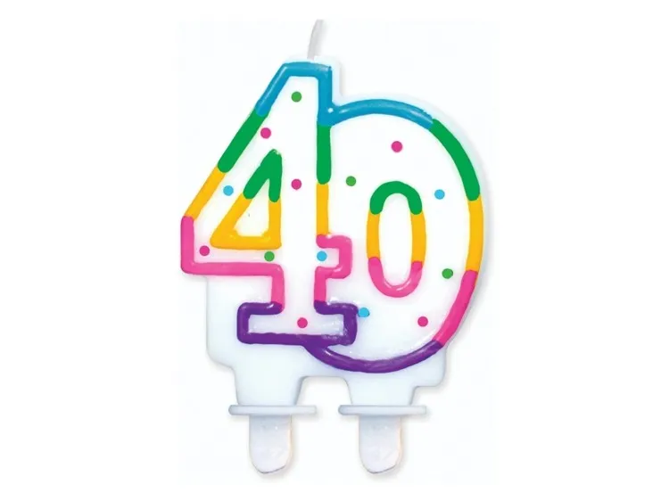 Świeczka z kropeczkami - 40