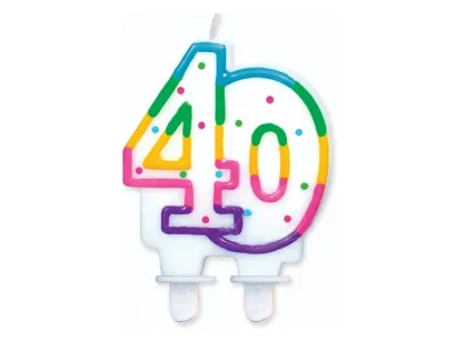 Świeczka z kropeczkami - 40