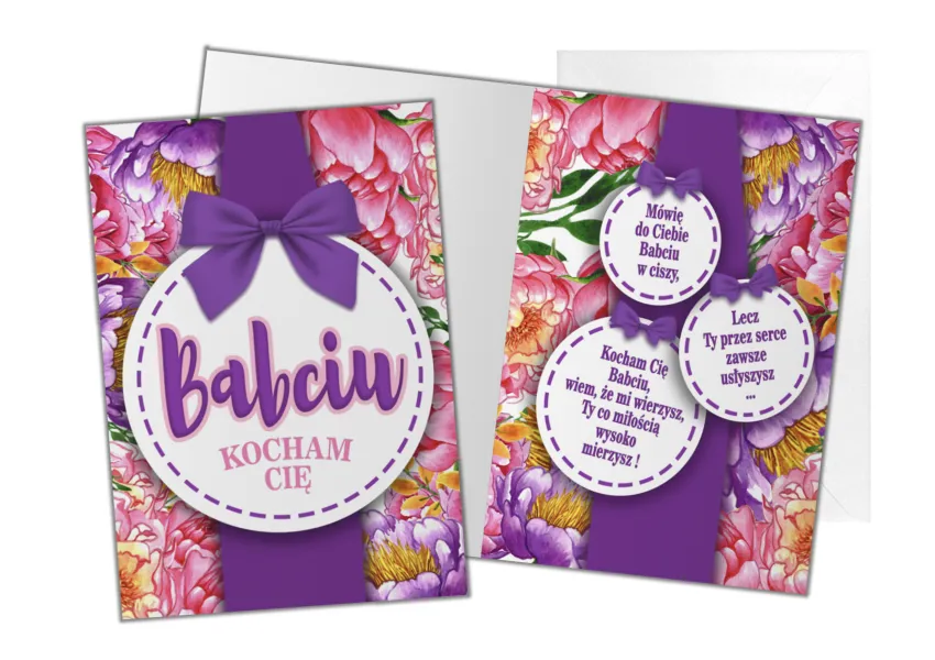 Karnet B6 - Babciu kocham Cię