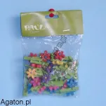 Mini spinacze z kwiatkiem - kpl - 24 szt - 2