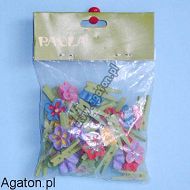 Mini spinacze z kwiatkiem 24 szt - kpl