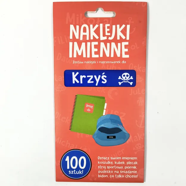 Naklejki imienne 100 szt. - Krzyś