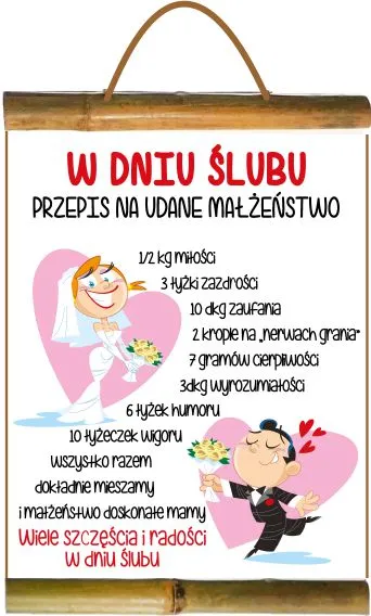 Dyplom z bambusem - W dniu ślubu. Przepis na udane małżeństwo.