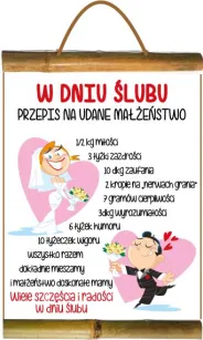 Dyplom z bambusem - W dniu ślubu. Przepis na udane małżeństwo.