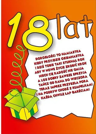 Dyplom - 18 lat (dla kobiety)