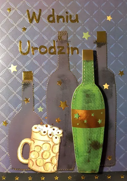 Karnet 3D z życzeniami - W dniu urodzin