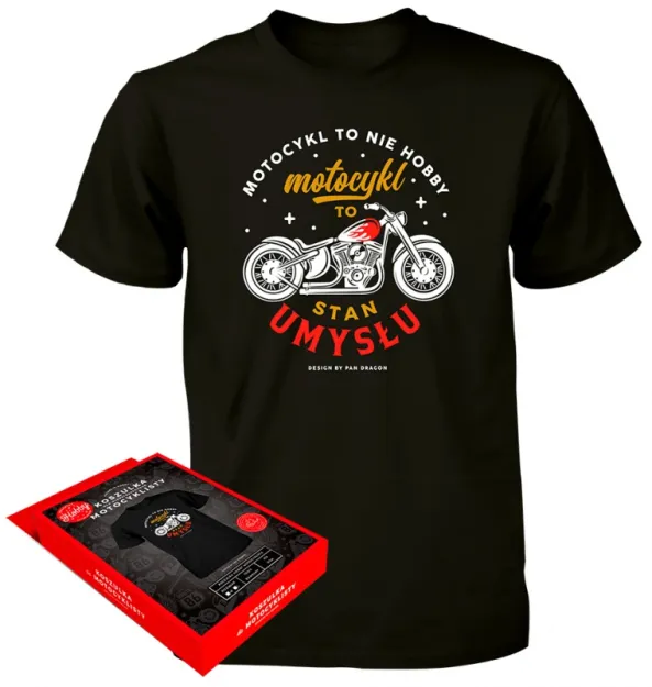 Koszulka czarna - Dla Motocyklisty. Motocykl to nie hobby, to stan umysłu
