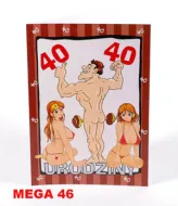 Kartka z jajem - 40 urodziny - sztanga