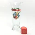 Pokal do piwa z kostką do gry - The older beer drinkers get - 2
