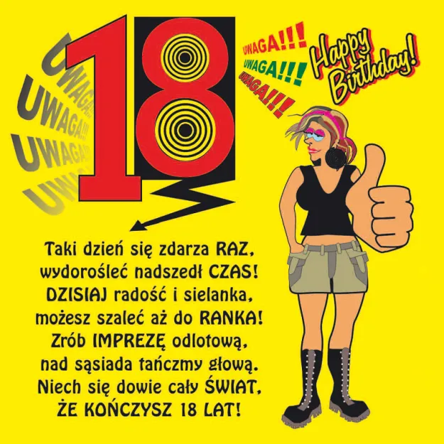 Podkładka magnetyczna - Uwaga 18. Dziewczyna. Taki dzień...