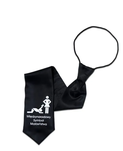 Krawat czarny - Miedzynarodowy symbol małżeństwa