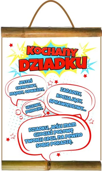 Dyplom z bambusem - Kochany Dziadku