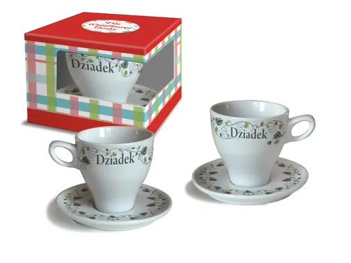 Filiżanka wysoka + spodek - Dziadek