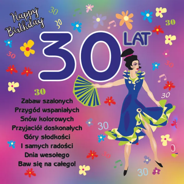 Podkładka magnetyczna - 30 lat. Dla Pani. Zabaw szalonych...