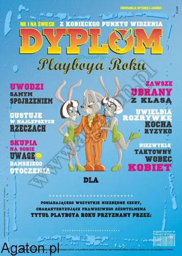 Dyplom - playboya roku