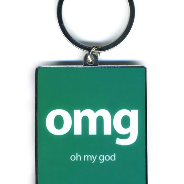 Brelok metalowy Kukartka - OMG - oh my god - o mój Boże
