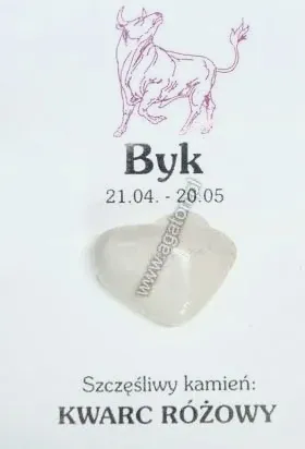 BYK - szczęśliwy kamień zodiaku - KWARC RÓŻOWY