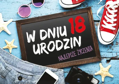 Karnet 3D - W dniu 18 urodzin. Najlepsze życzenia.