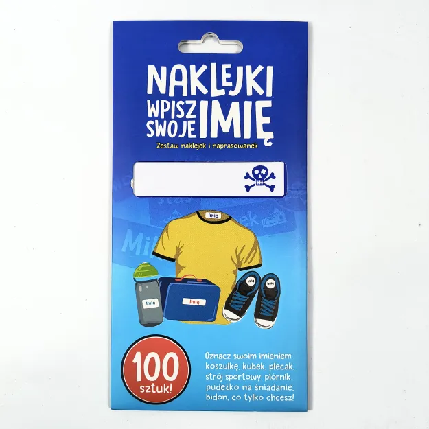 Naklejki imienne 100 szt. - Czyste